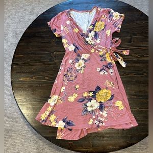 Alya Faux Wrap Dress